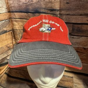 Pleasant Hill Co-Op Cotton Gin Hat Cap Adjustable Hook & Loop Strapback Texas